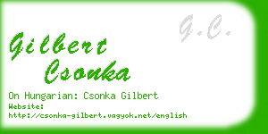 gilbert csonka business card